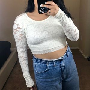 Forever 21 laced crop top